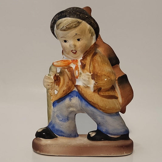 The Fiddler / Little Cellist Figurine Napco Ceramic Japan (Mislabeled)