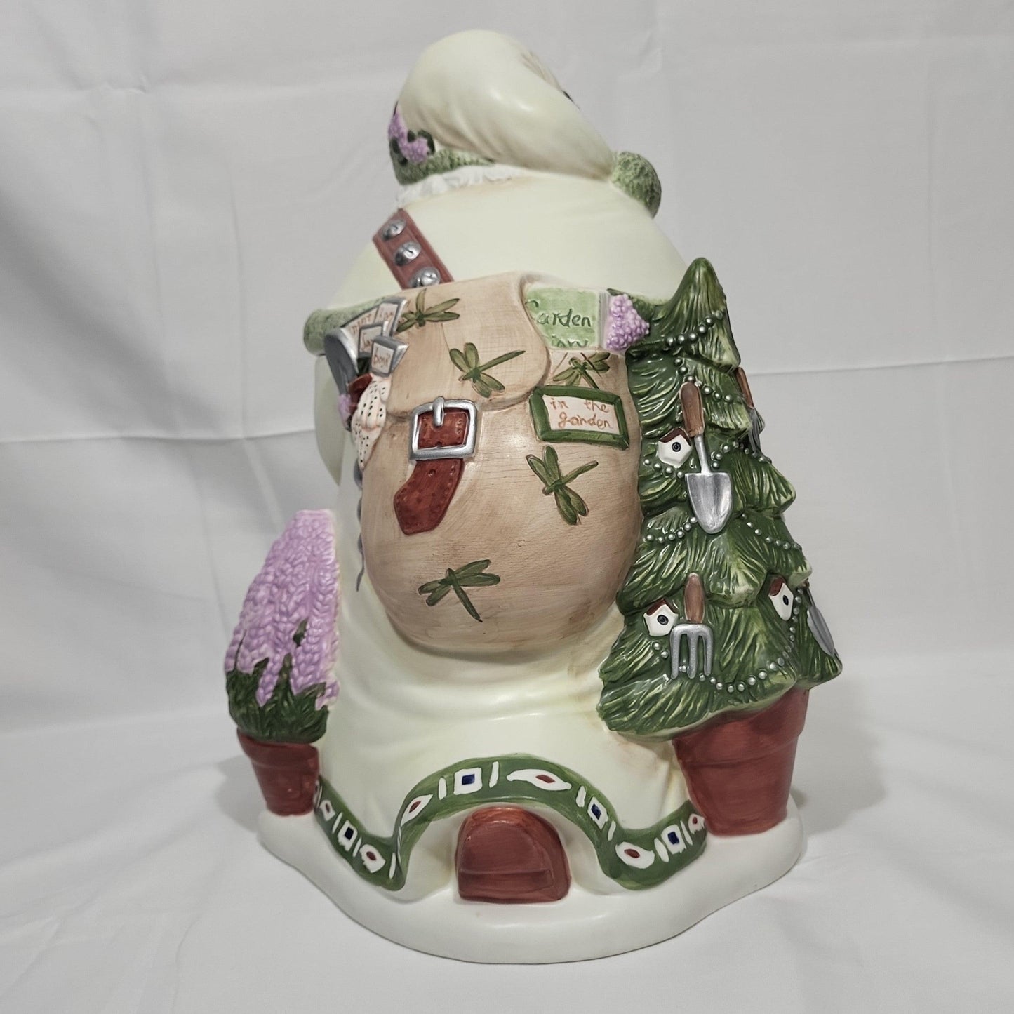 Portfolio by Pfaltzgraff Naturewood Holiday Accents Santa Cookie Jar - trèsBin