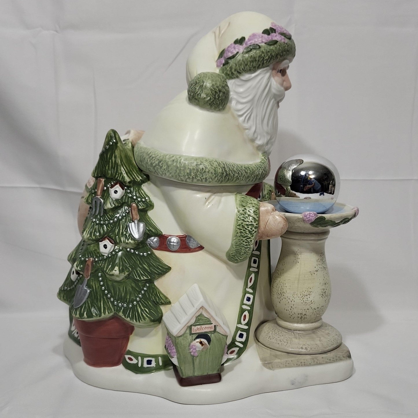 Portfolio by Pfaltzgraff Naturewood Holiday Accents Santa Cookie Jar - trèsBin