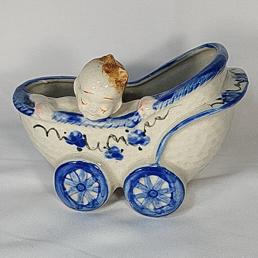 Baby Buggy Planter made in Occupied Japan