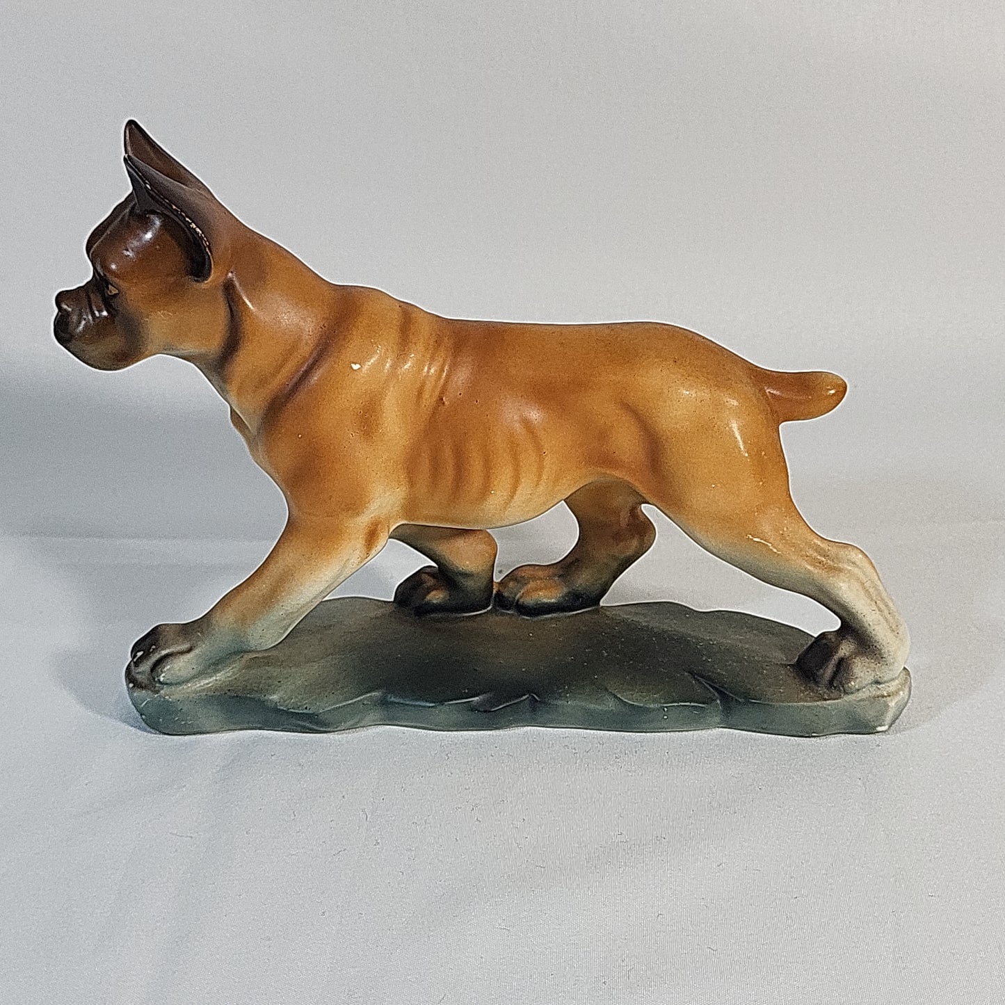 Wales Pottery Ceramic Boxer Dog Made in Japan 1960's