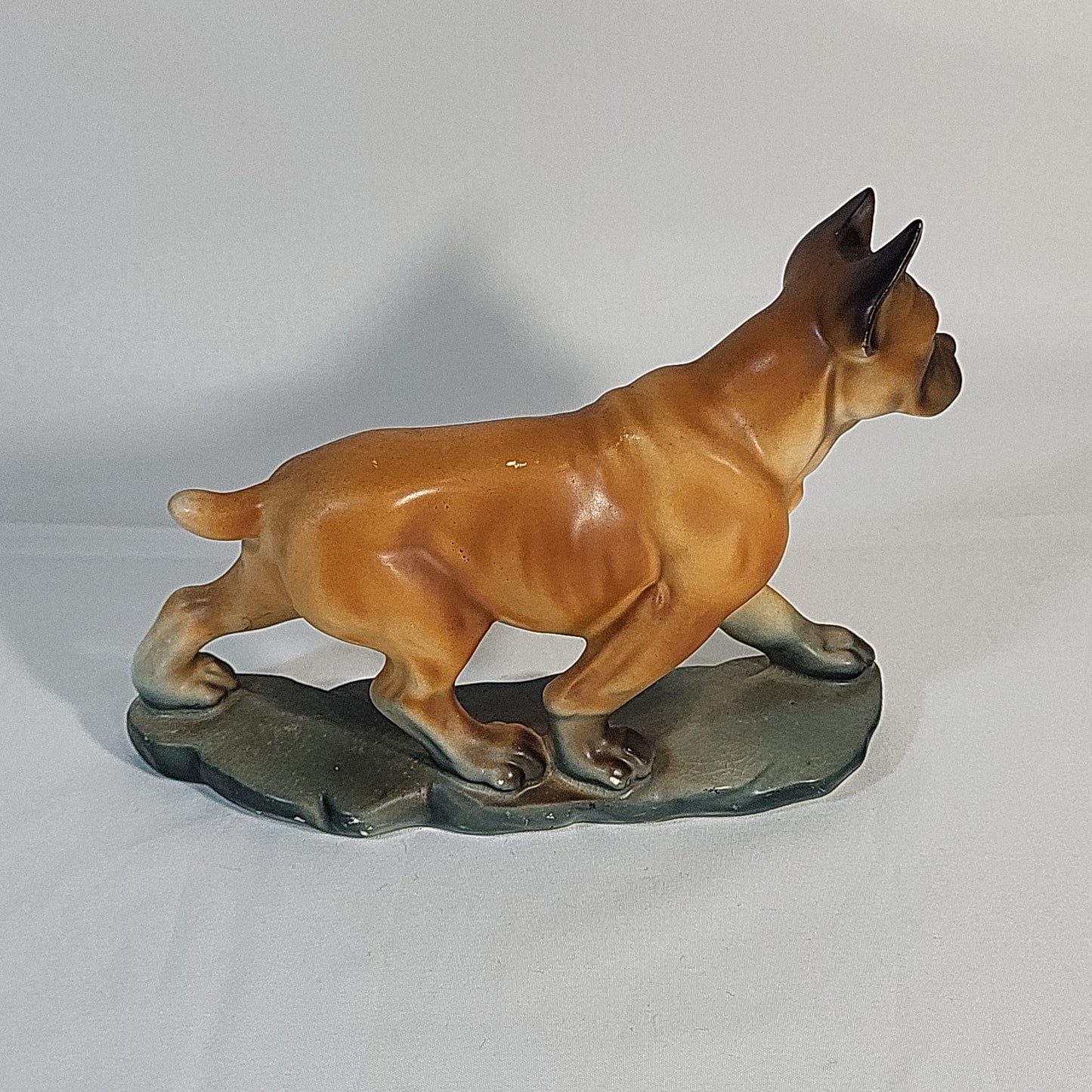 Wales Pottery Ceramic Boxer Dog Made in Japan 1960's
