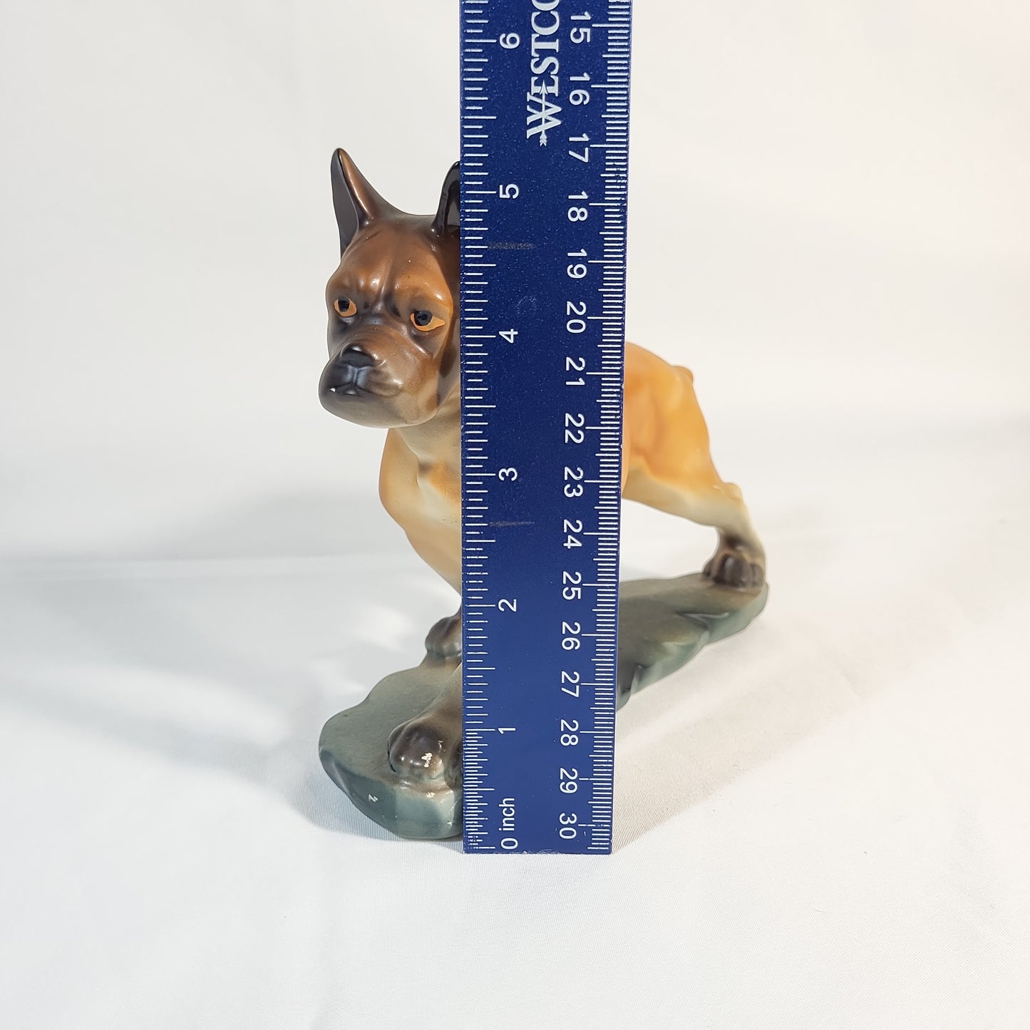 Wales Pottery Ceramic Boxer Dog Made in Japan 1960's