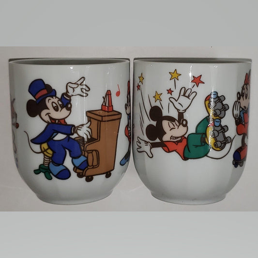 Mickey Mouse Donald Duck Sango China Cups from Japan - 1pair