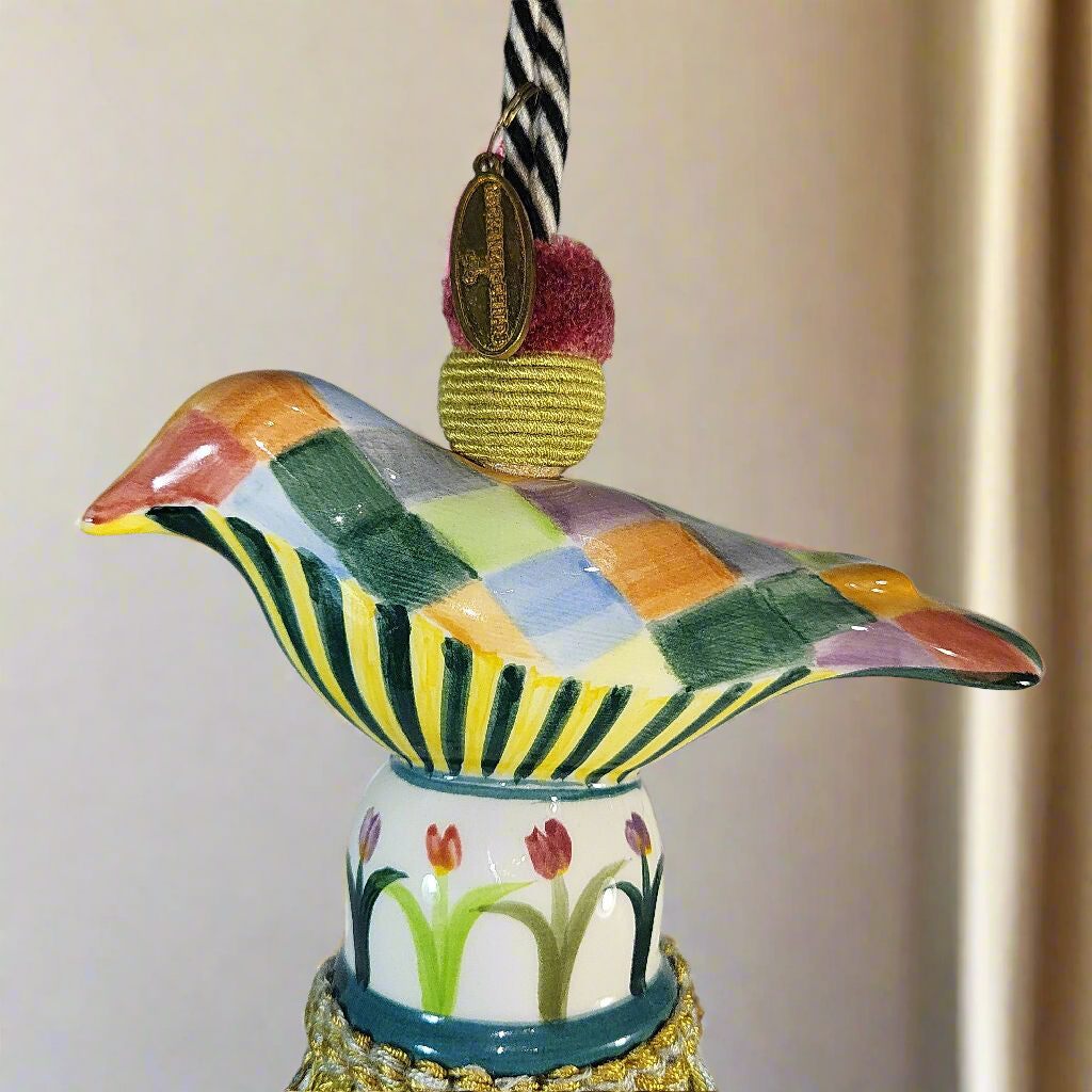 MACHENZiE CHiLDS Tassel with Ceramic Bird