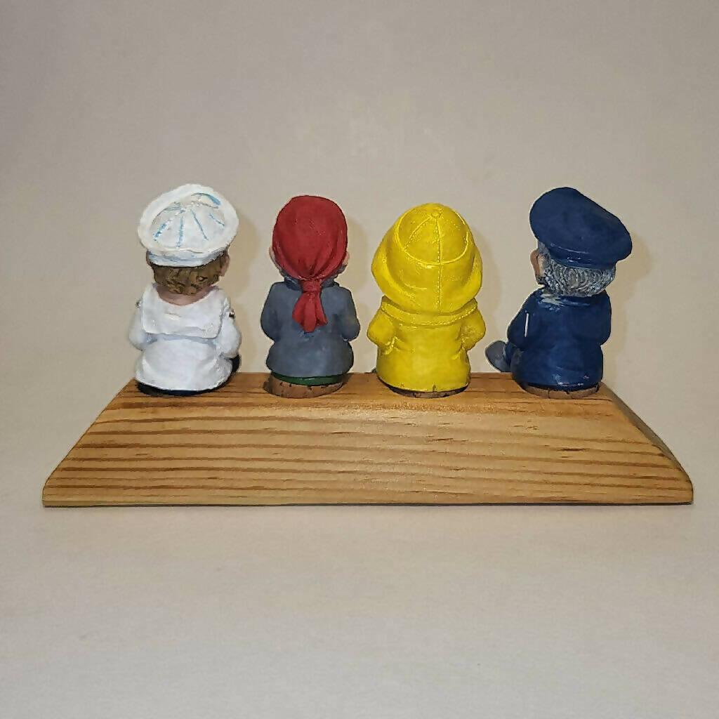 Sailors Cork Bottle Stoppers 4pc Set with stand
