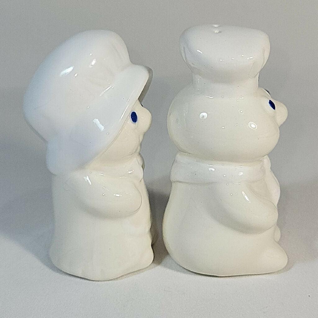 Pillsbury Dough Boy and Girl Salt & Pepper Shakers 1988 - trèsBin