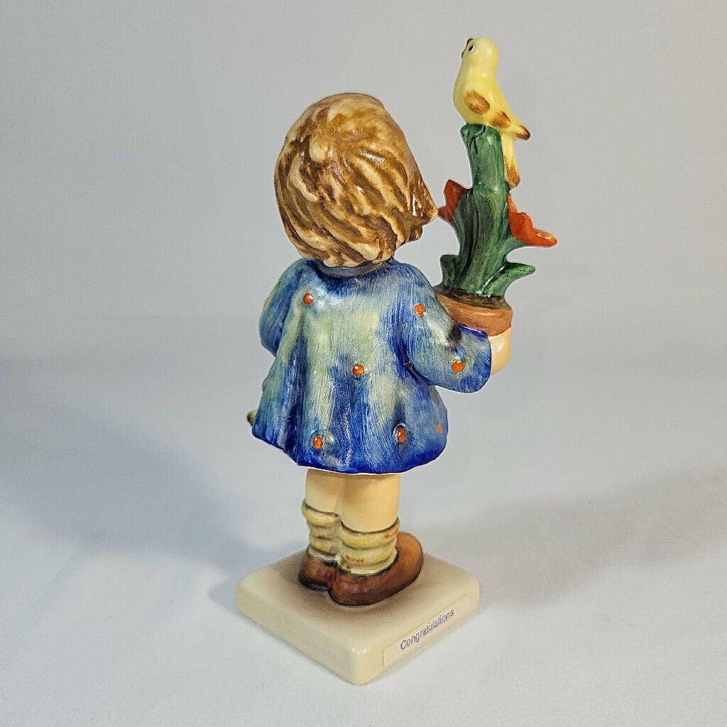 Goebel Hummel "Congratulations" Little Girl with Plant #17 - trèsBin