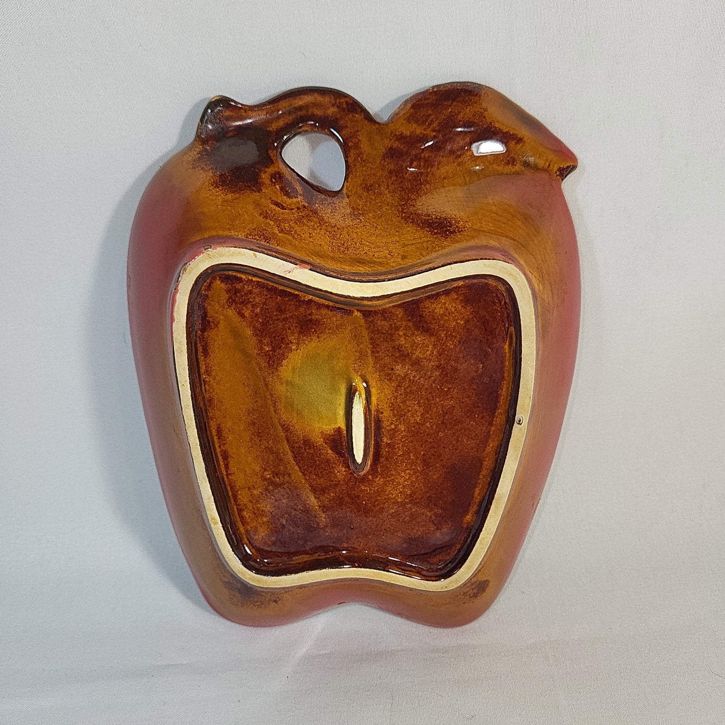 Ceramic Apple Salt & Pepper Shakers with Scrubber Holder and Soap Dish