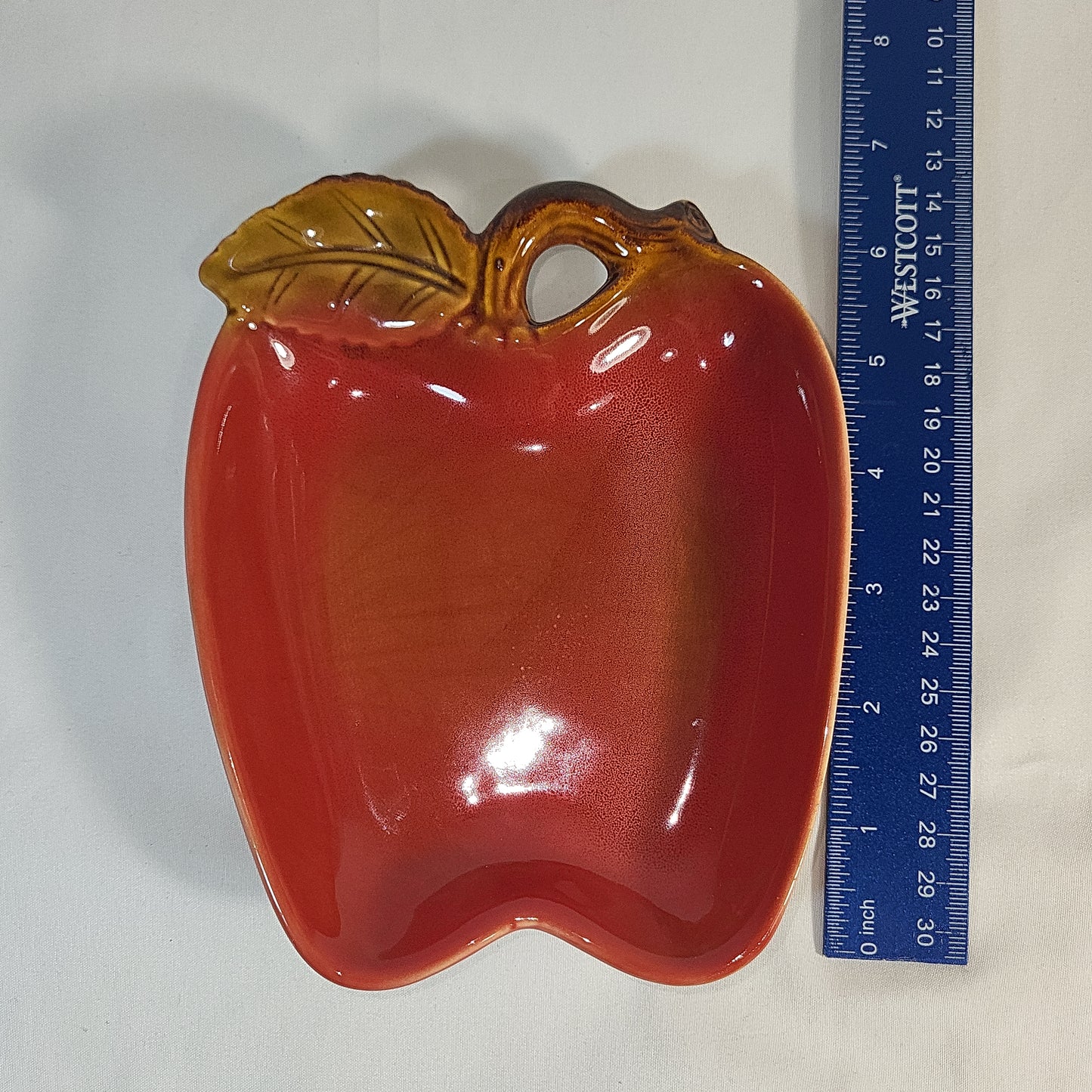 Ceramic Apple Salt & Pepper Shakers with Scrubber Holder and Soap Dish