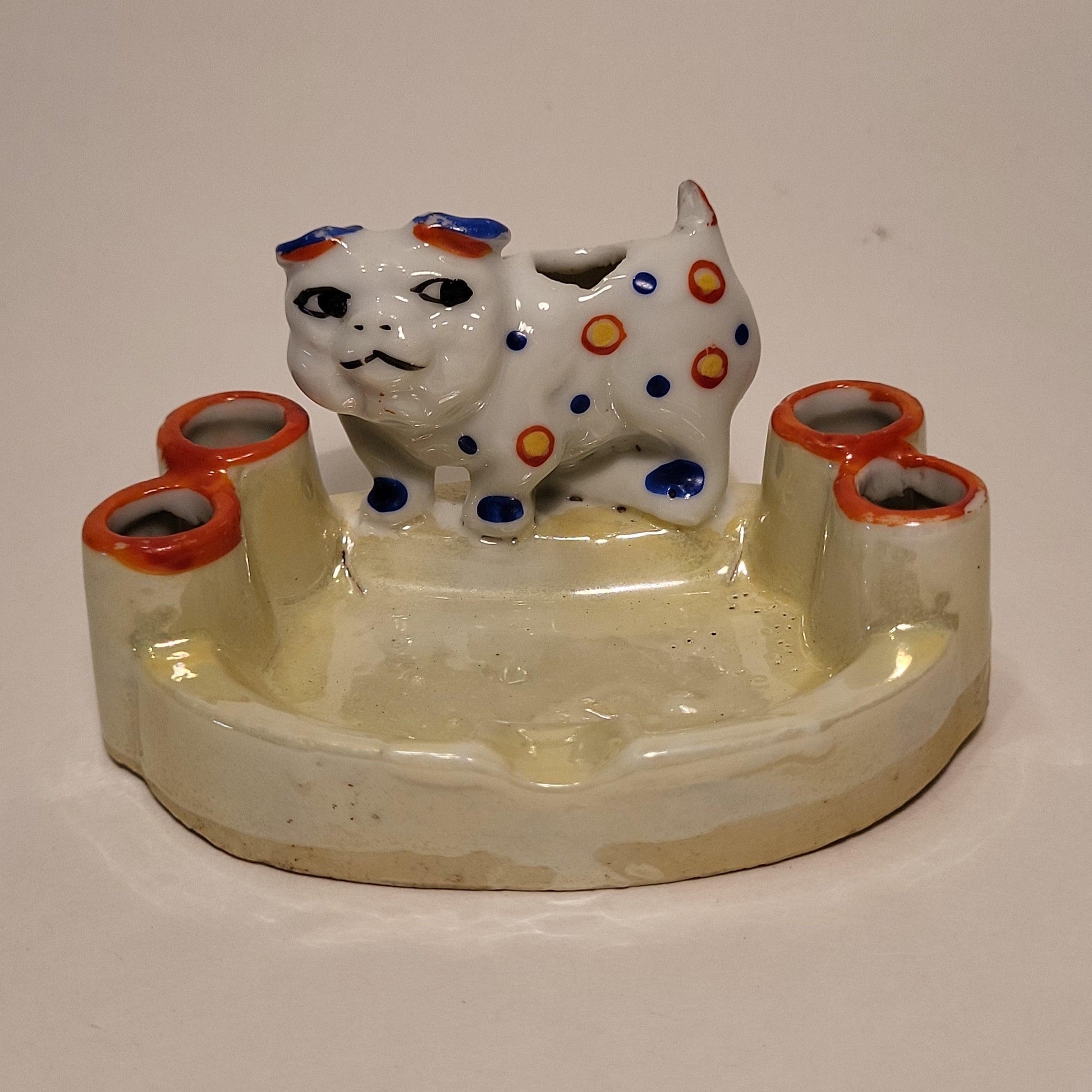 Spotted Dog Ceramic Ashtray Made in Japan - trèsBin