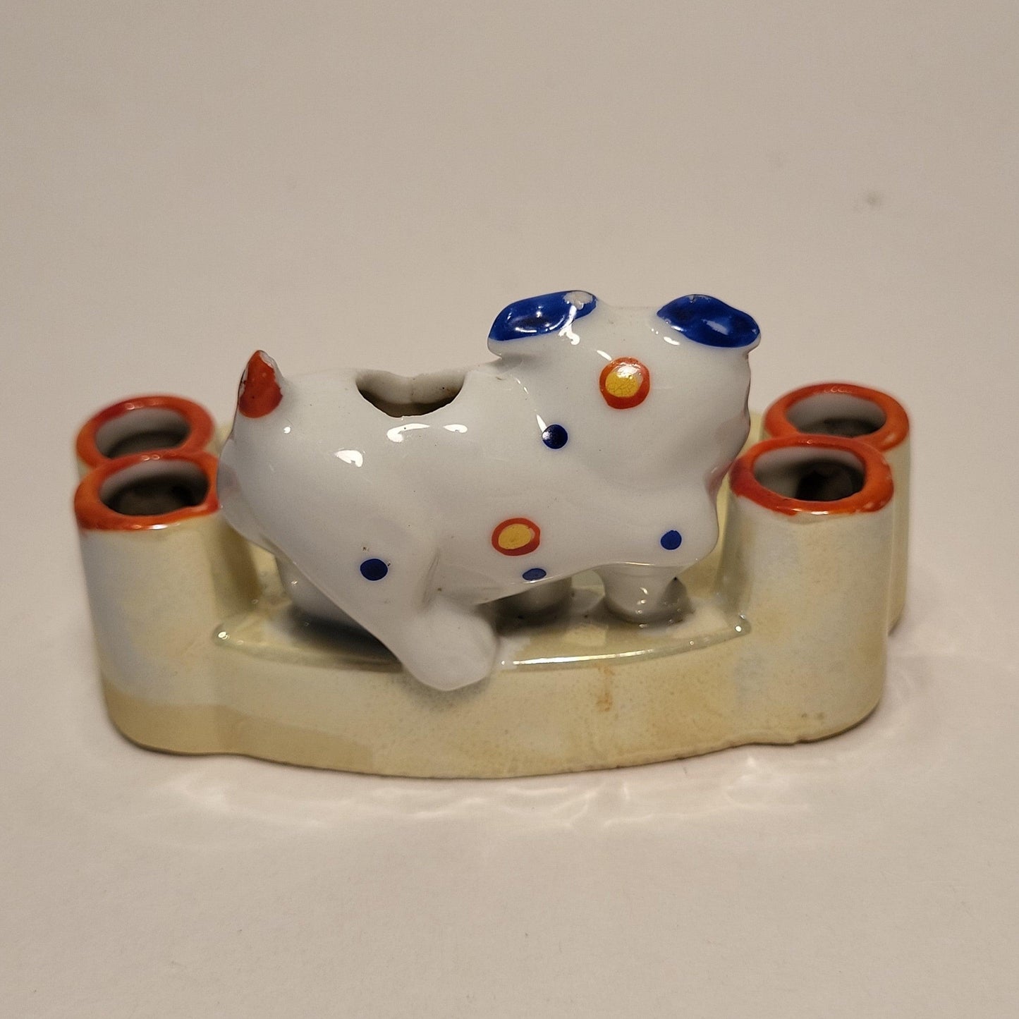 Spotted Dog Ceramic Ashtray Made in Japan - trèsBin