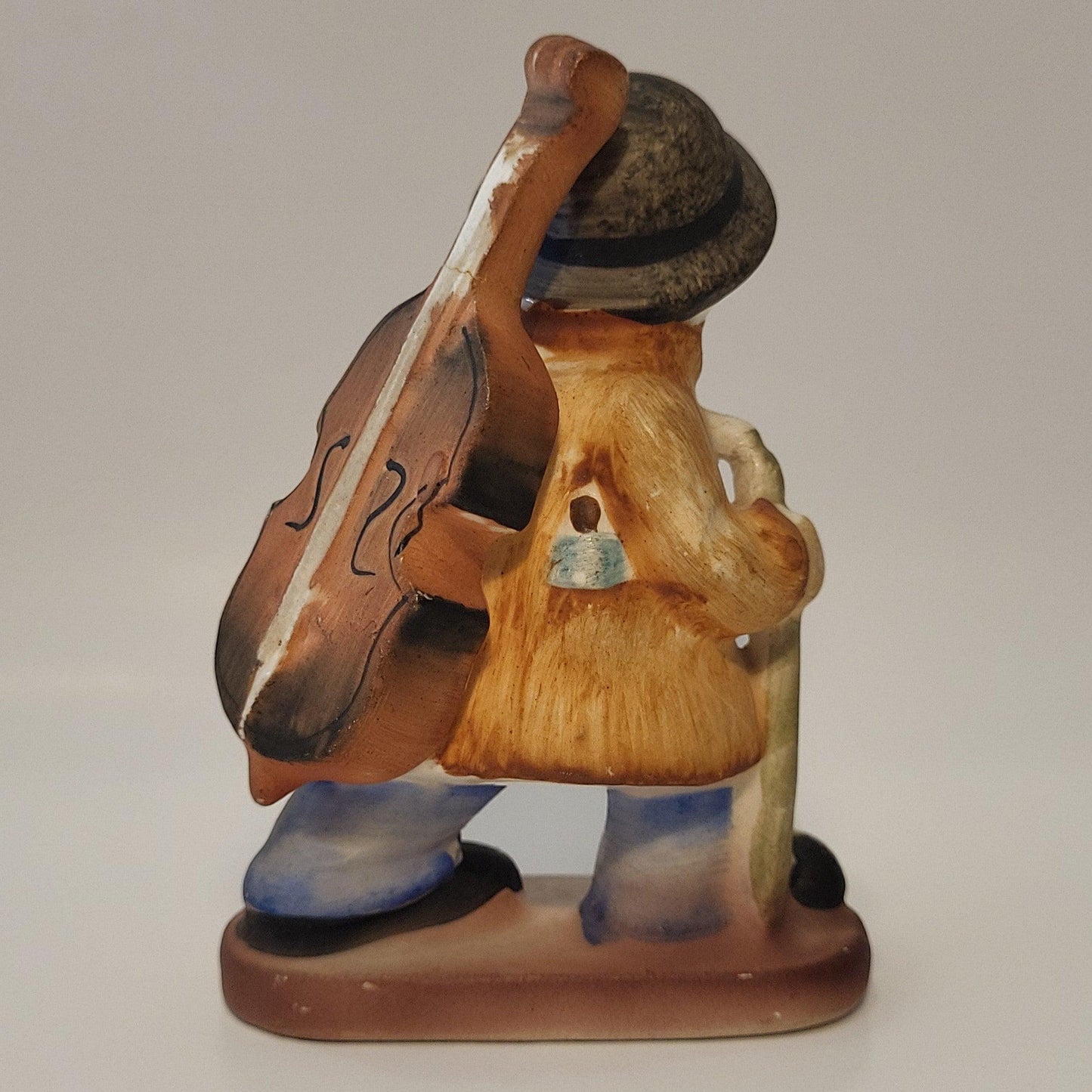 The Fiddler / Little Cellist Figurine Napco Ceramic Japan (Mislabeled) - trèsBin