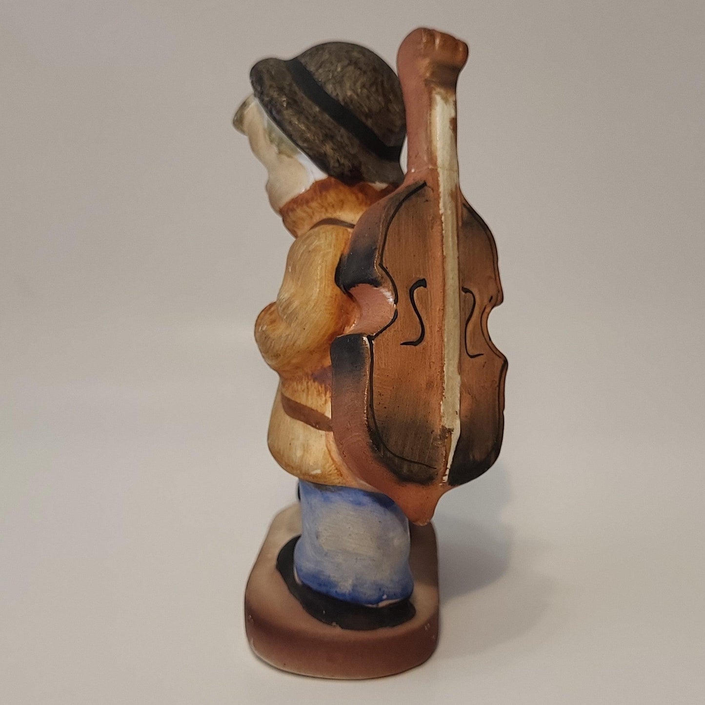 The Fiddler / Little Cellist Figurine Napco Ceramic Japan (Mislabeled) - trèsBin