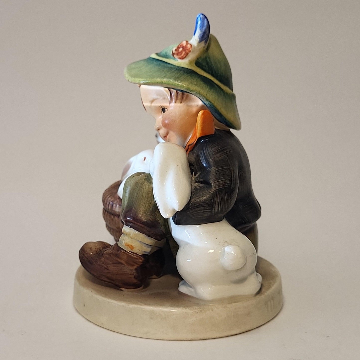 M. I. Hummel Porcelain Figurine Boy with Three Bunnies - trèsBin