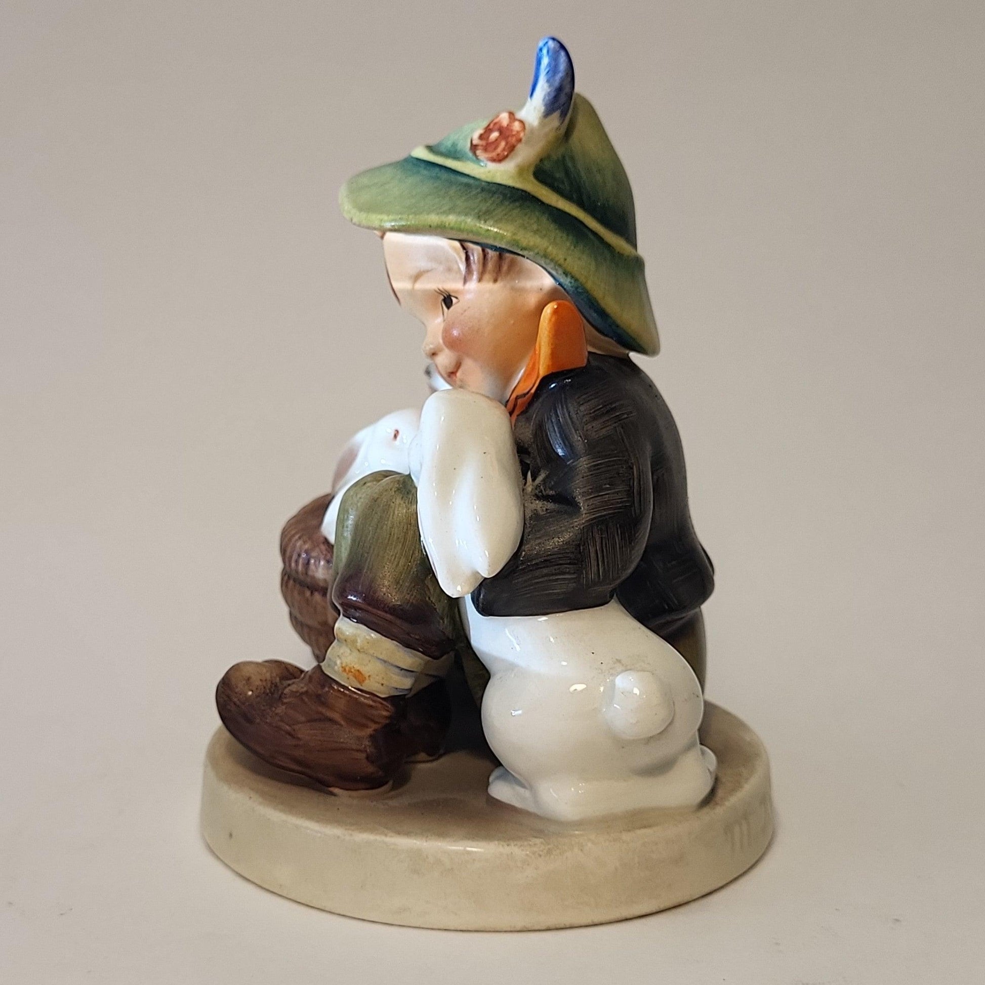 M. I. Hummel Porcelain Figurine Boy with Three Bunnies - trèsBin