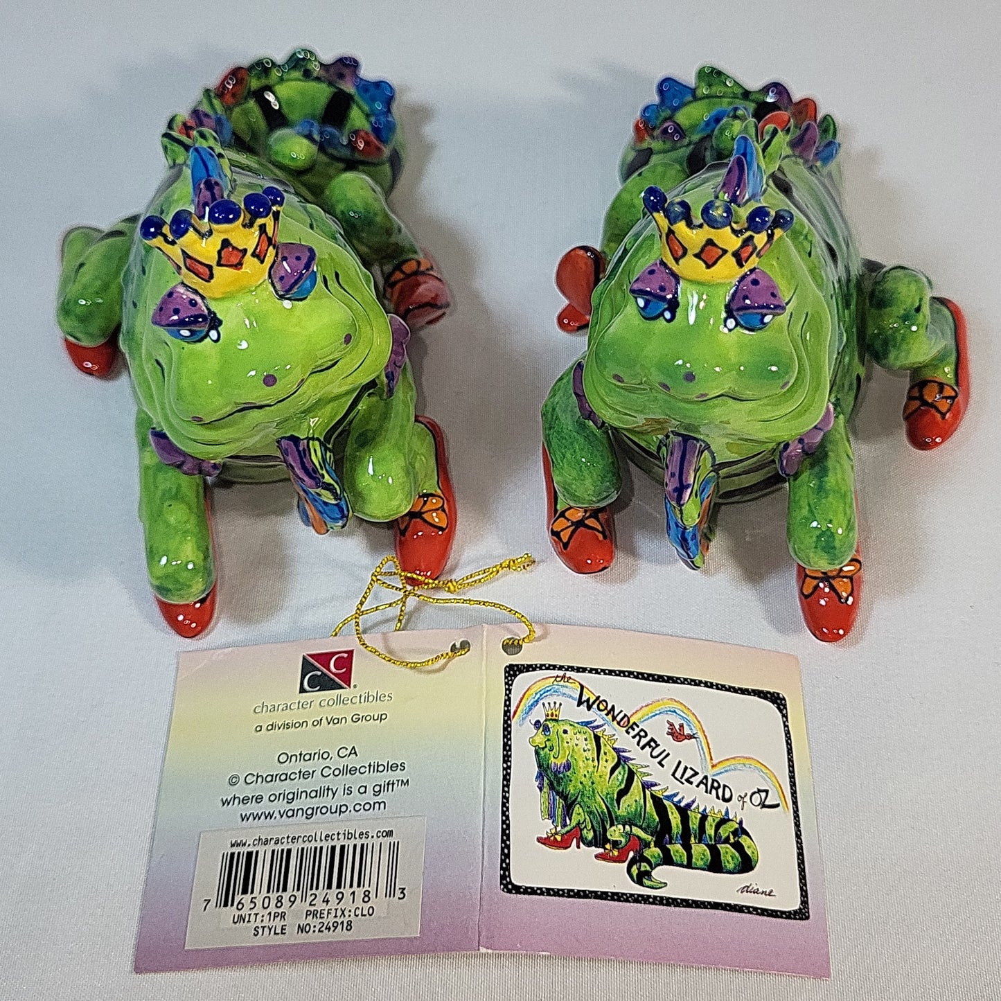 Lizzy The Wonderful Lizard of Oz Salt & Pepper Shakers By Diane Kwiecien 2002