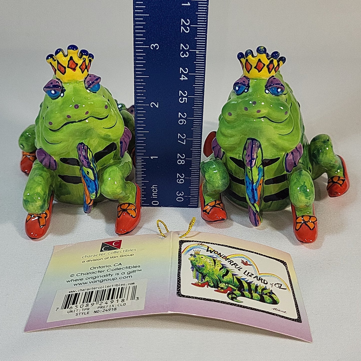 Lizzy The Wonderful Lizard of Oz Salt & Pepper Shakers By Diane Kwiecien 2002