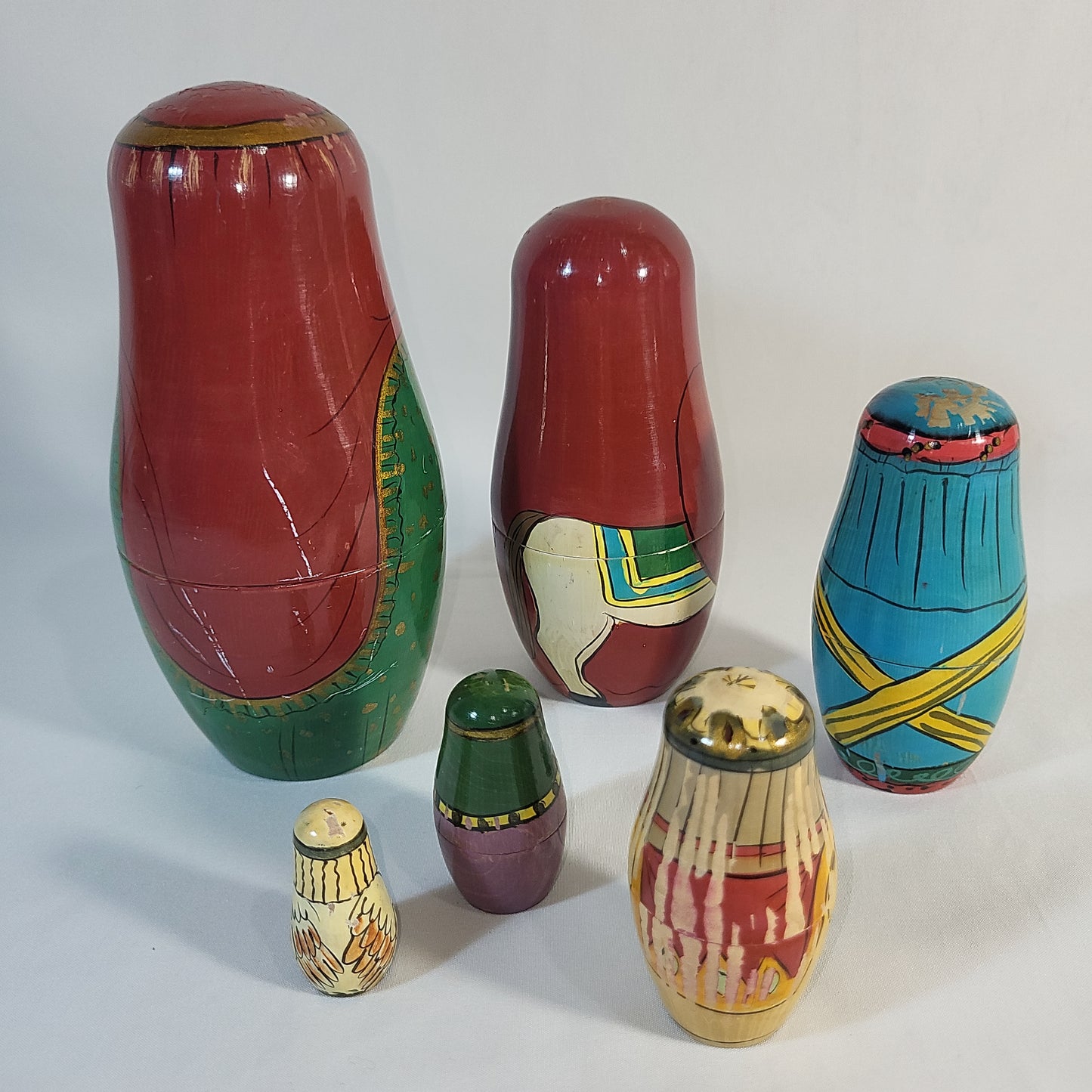 Authentic Models Nesting Nativity Wooden Dolls 6 Piece Set