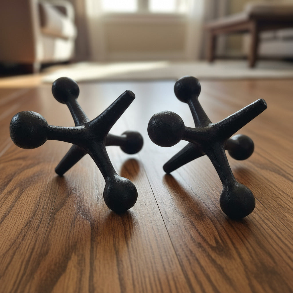 Jumbo Cast Iron Jacks Bookends Paper Weights