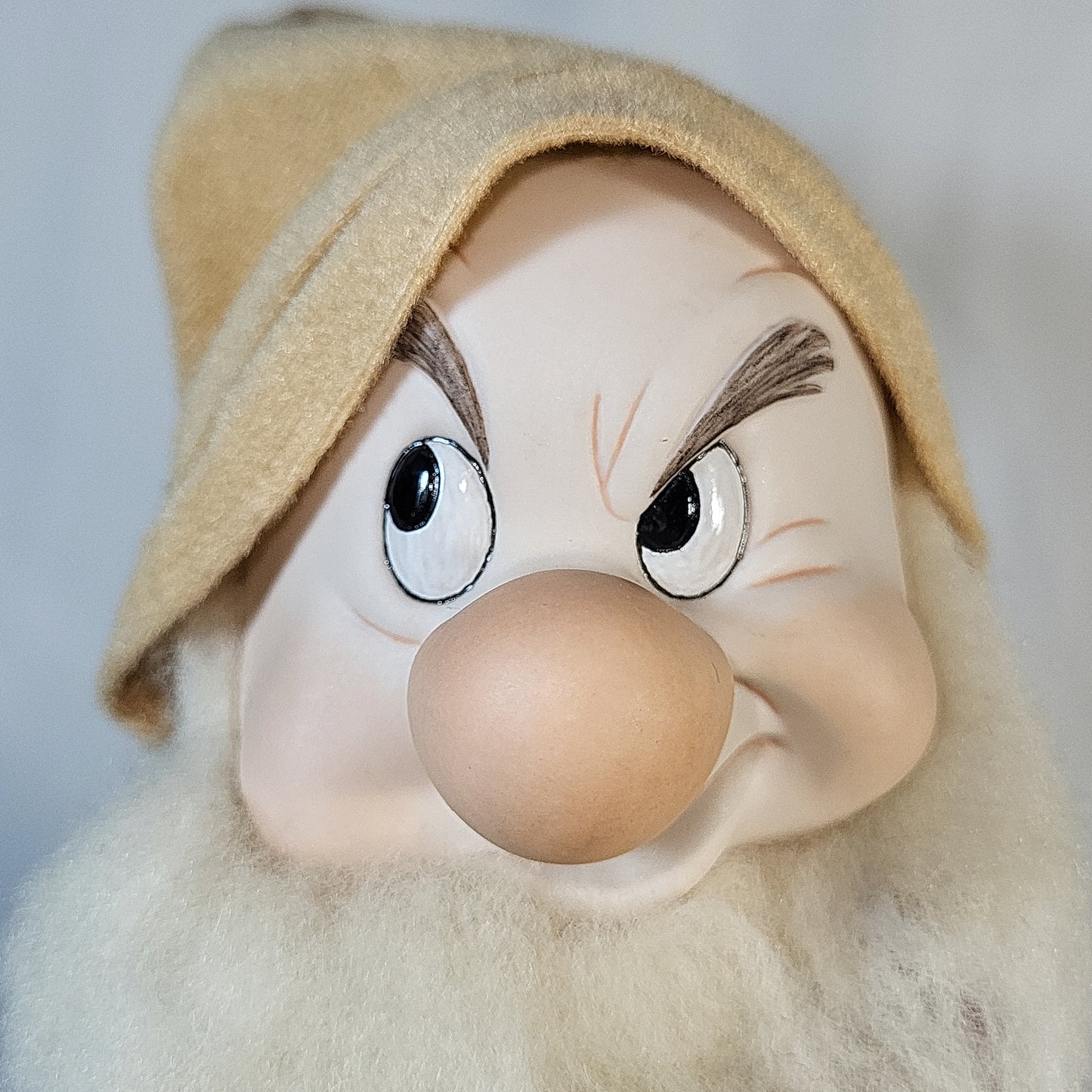 Walt Disney Snow White and the Seven Dwarfs Grumpy Doll by Jerri McCloud 1983 with stand