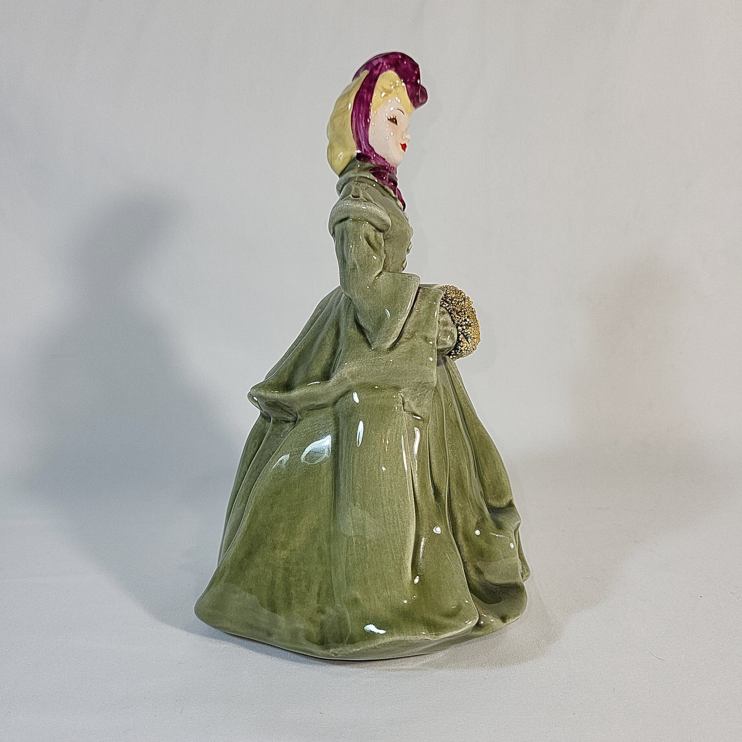 Florence Ceramics Co. Beautiful DALIA female green Figurine