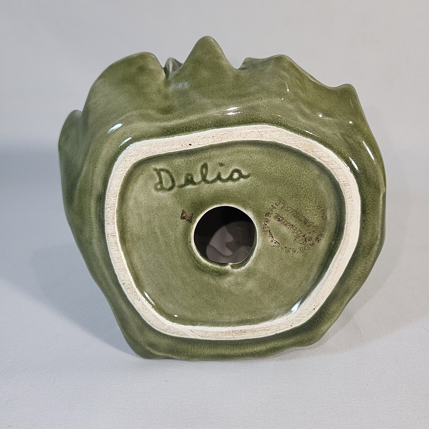 Florence Ceramics Co. Beautiful DALIA female green Figurine
