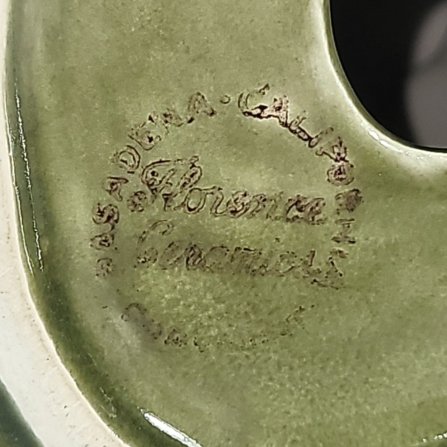 Florence Ceramics Co. Beautiful DALIA female green Figurine