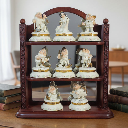 LENOX Disney Snow White & the Seven Dwarfs Treasure Box Figures with Display Stand