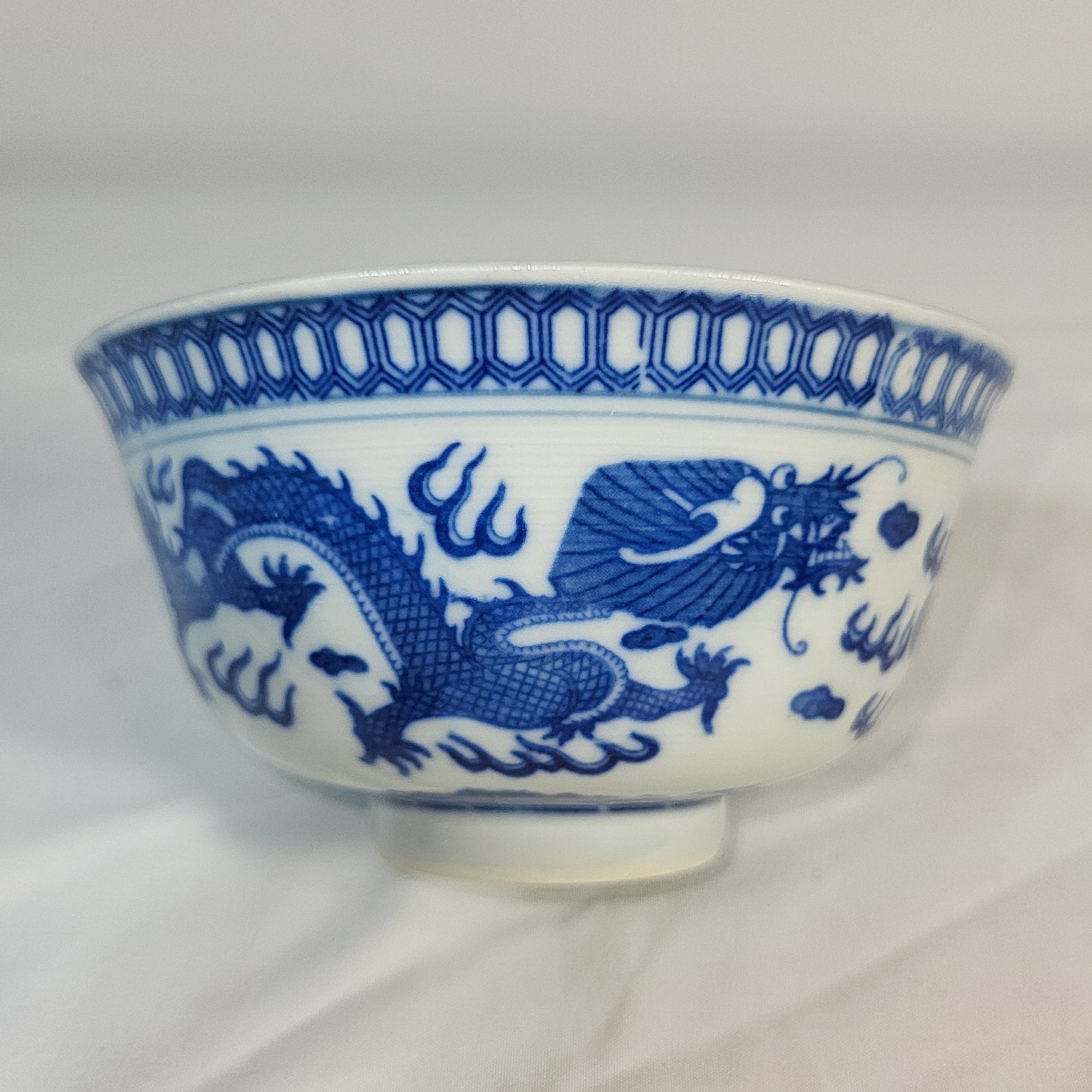 Qing Dynasty Guangxu Blue Dragon Soup Bowl