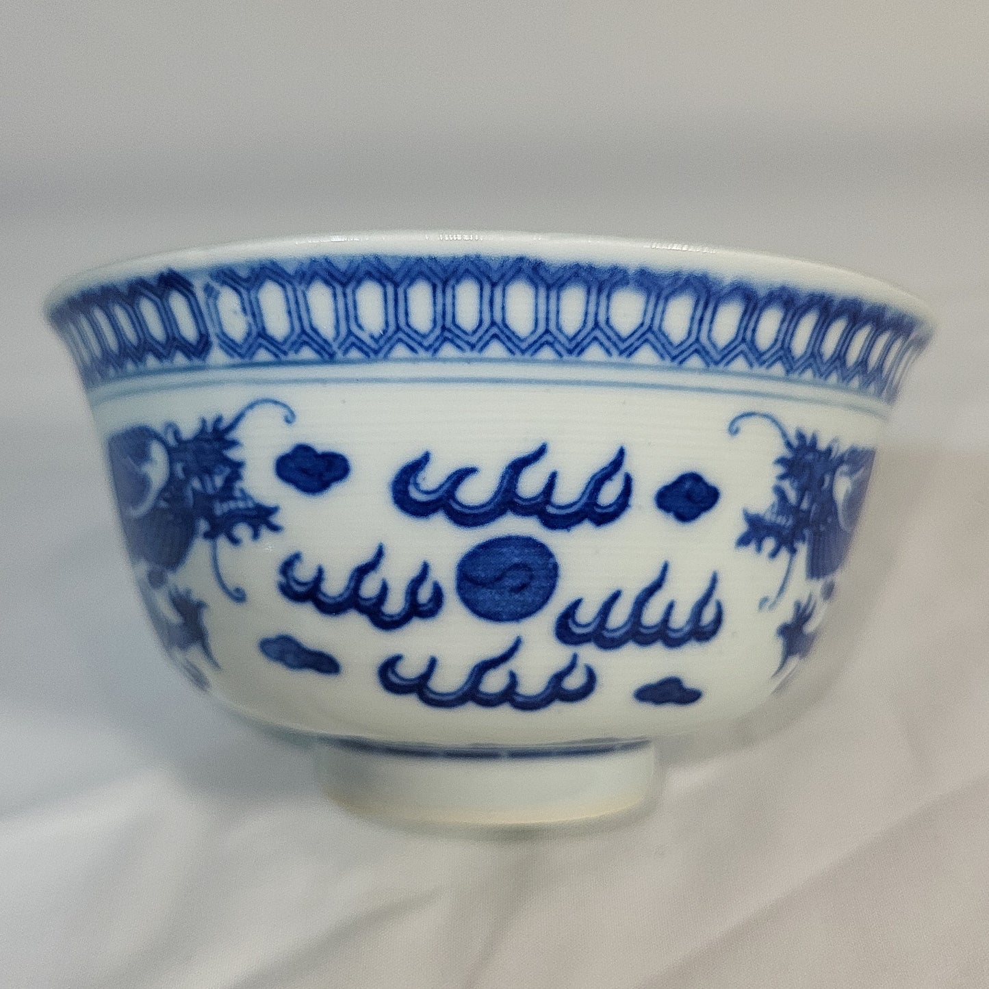Qing Dynasty Guangxu Blue Dragon Soup Bowl