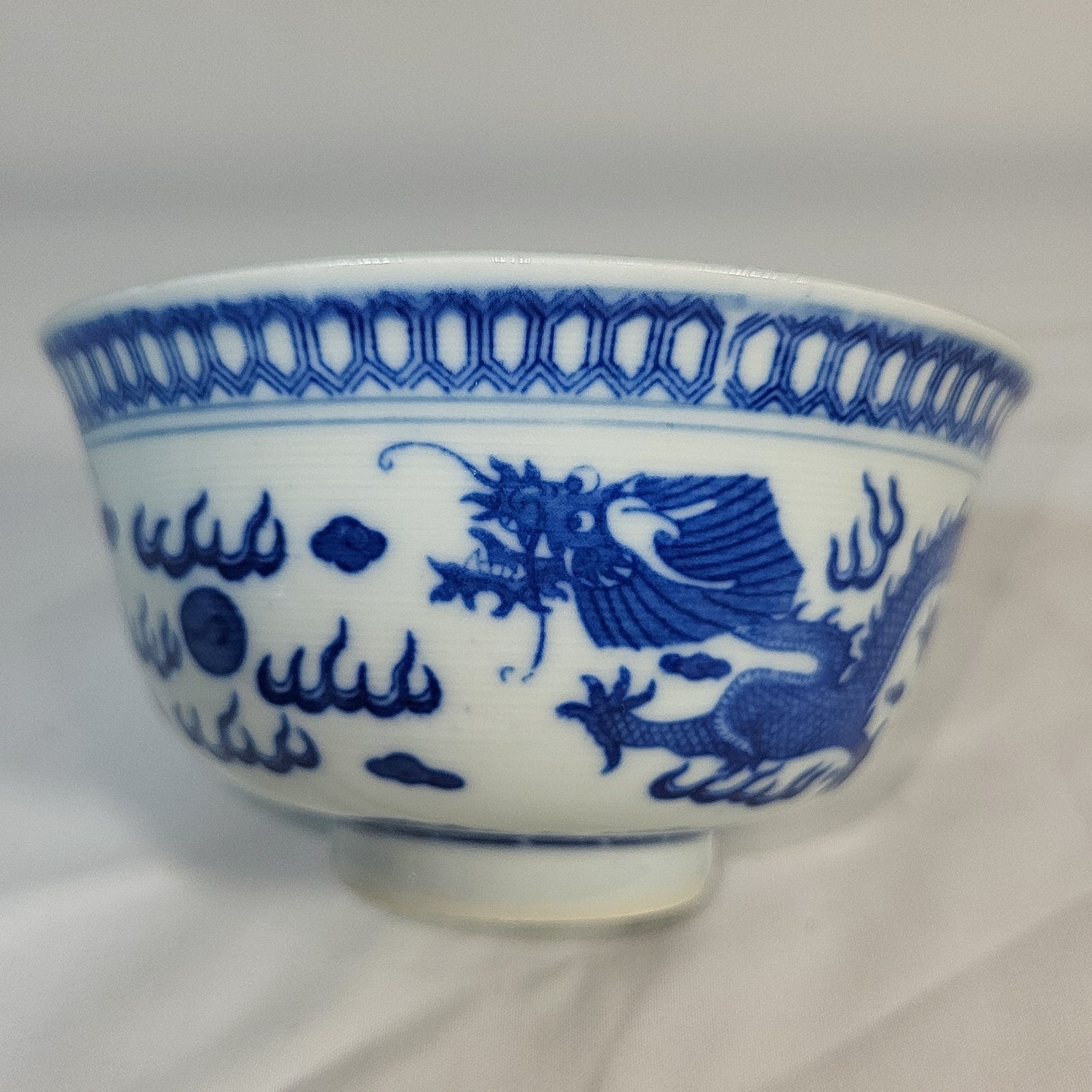 Qing Dynasty Guangxu Blue Dragon Soup Bowl