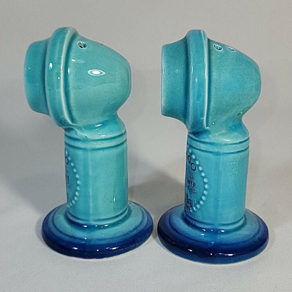 Chicago Sears Tower Antique Phone Salt & Pepper Shakers - trèsBin