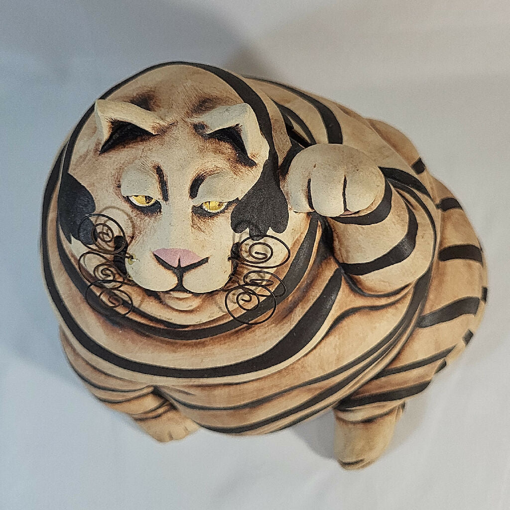 C Butler Jones Art Pottery Ceramic Cat Coin Bank