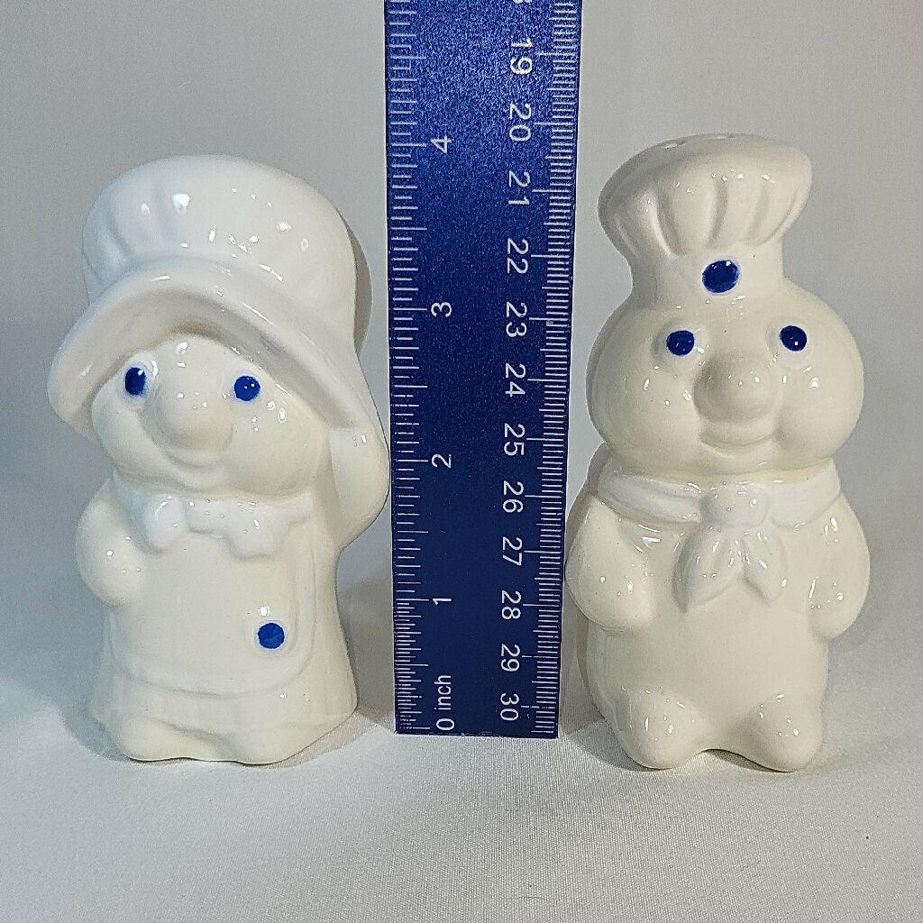 Pillsbury Dough Boy and Girl Salt & Pepper Shakers 1988 - trèsBin