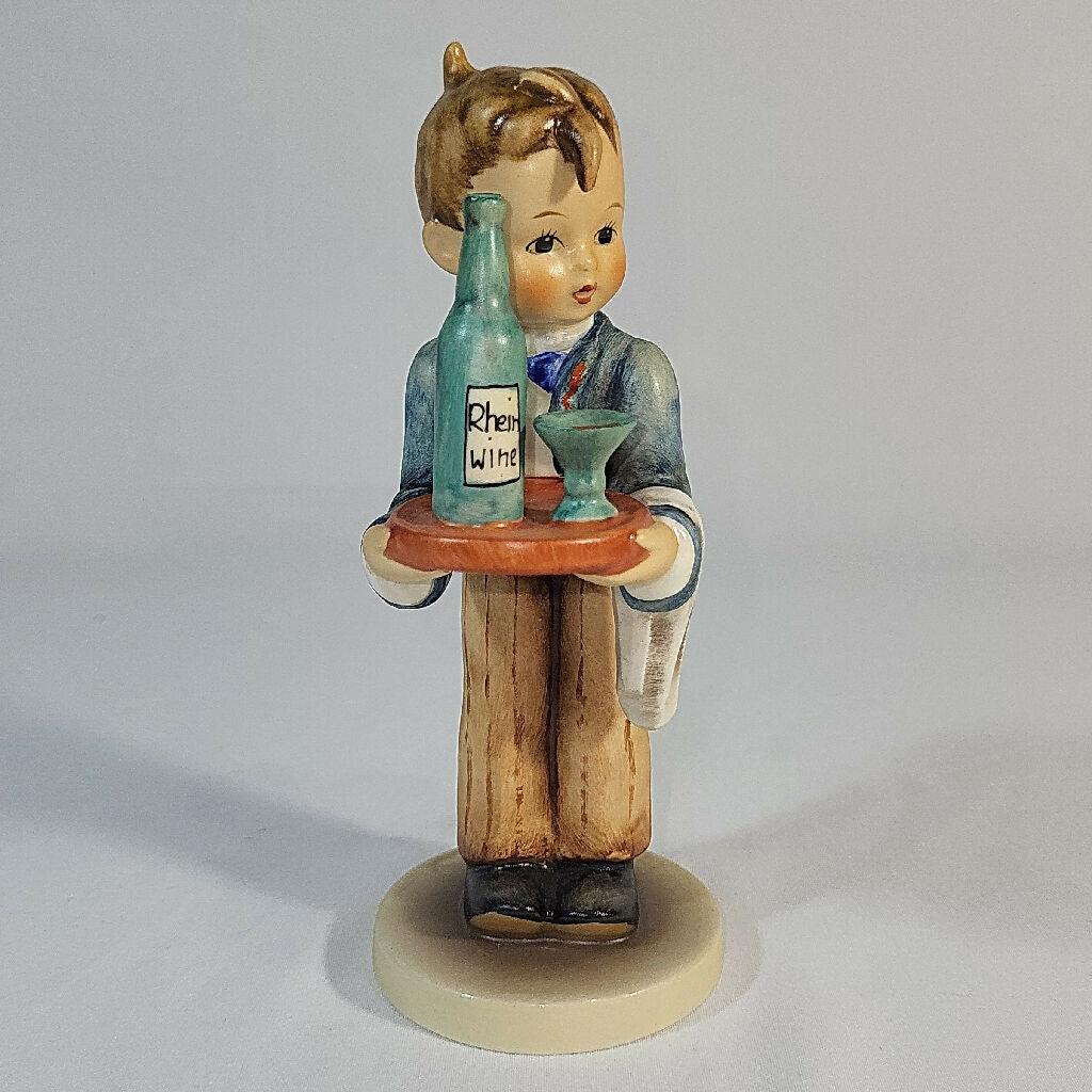 Goebel Hummel "Waiter" Boy with Wine Bottle and Glass #154 - trèsBin