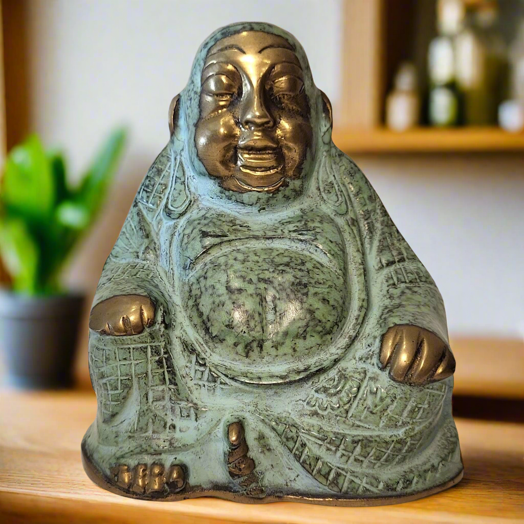 Lucky Brass Buddha 5.5"