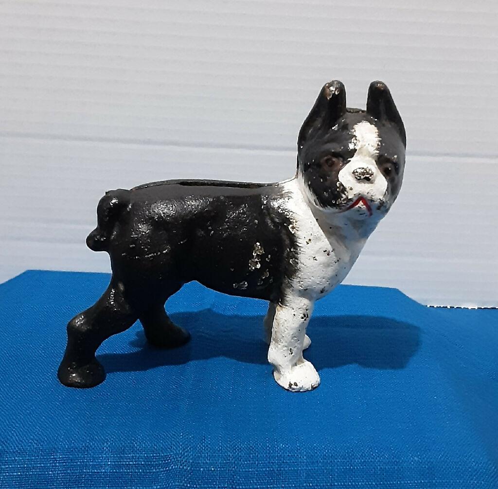 Cast Iron Boston Terrier Bank - trèsBin