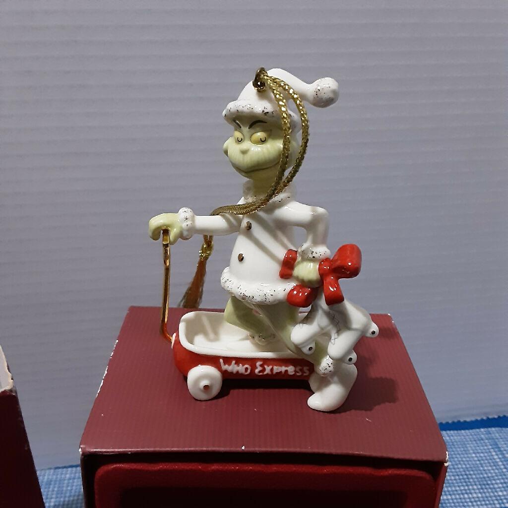 2009 Lenox Dr Seuss Grinch Who Express Christmas Ornament - trèsBin