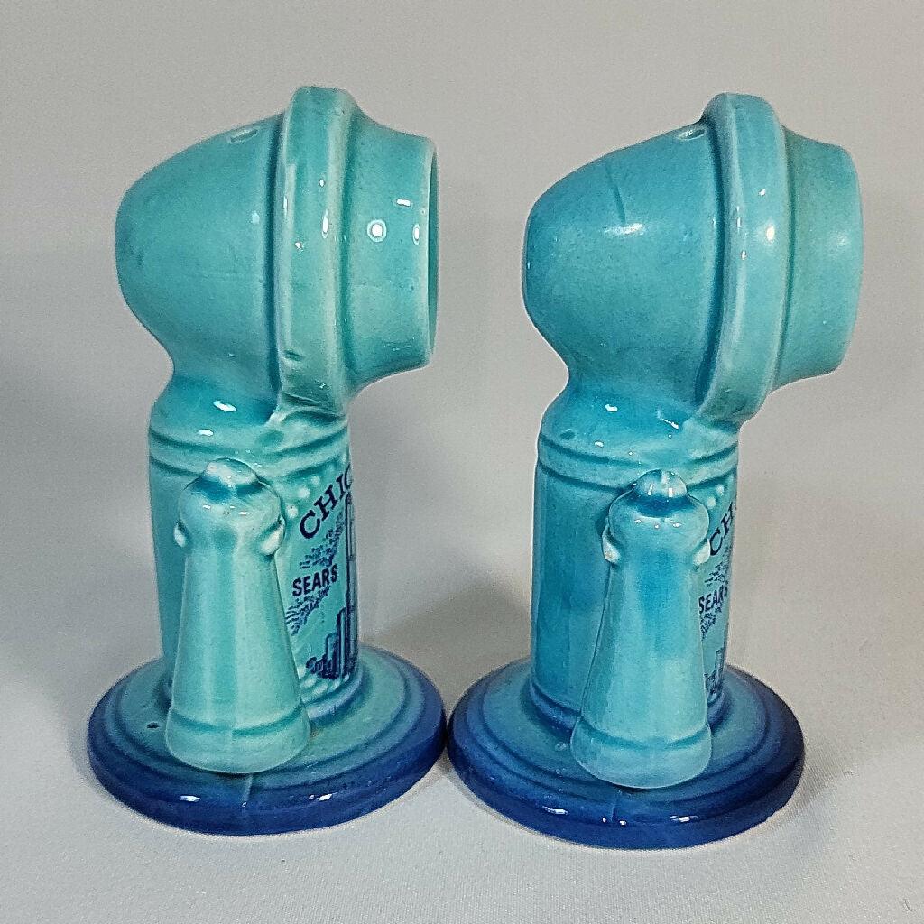 Chicago Sears Tower Antique Phone Salt & Pepper Shakers - trèsBin