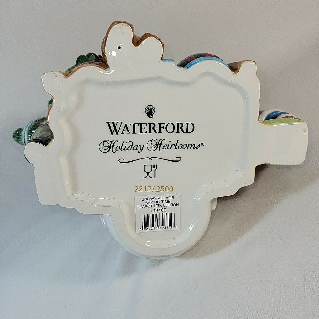 Waterford Holiday Heirlooms “Snowy Village Baking Time" Teapot