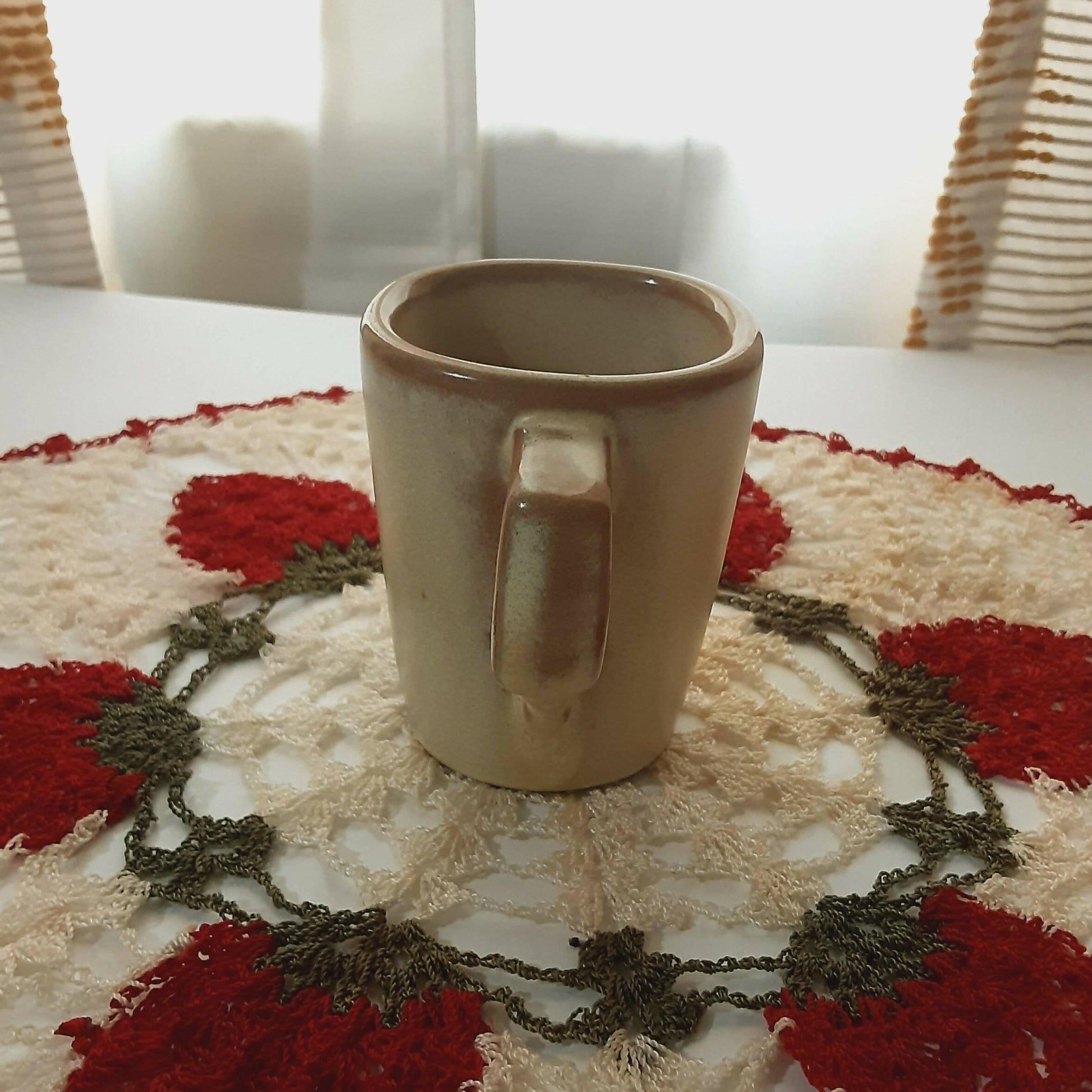 Vintage Frankoma Pottery Tea Cups Desert Sand #5CC Lot of 2 - trèsBin