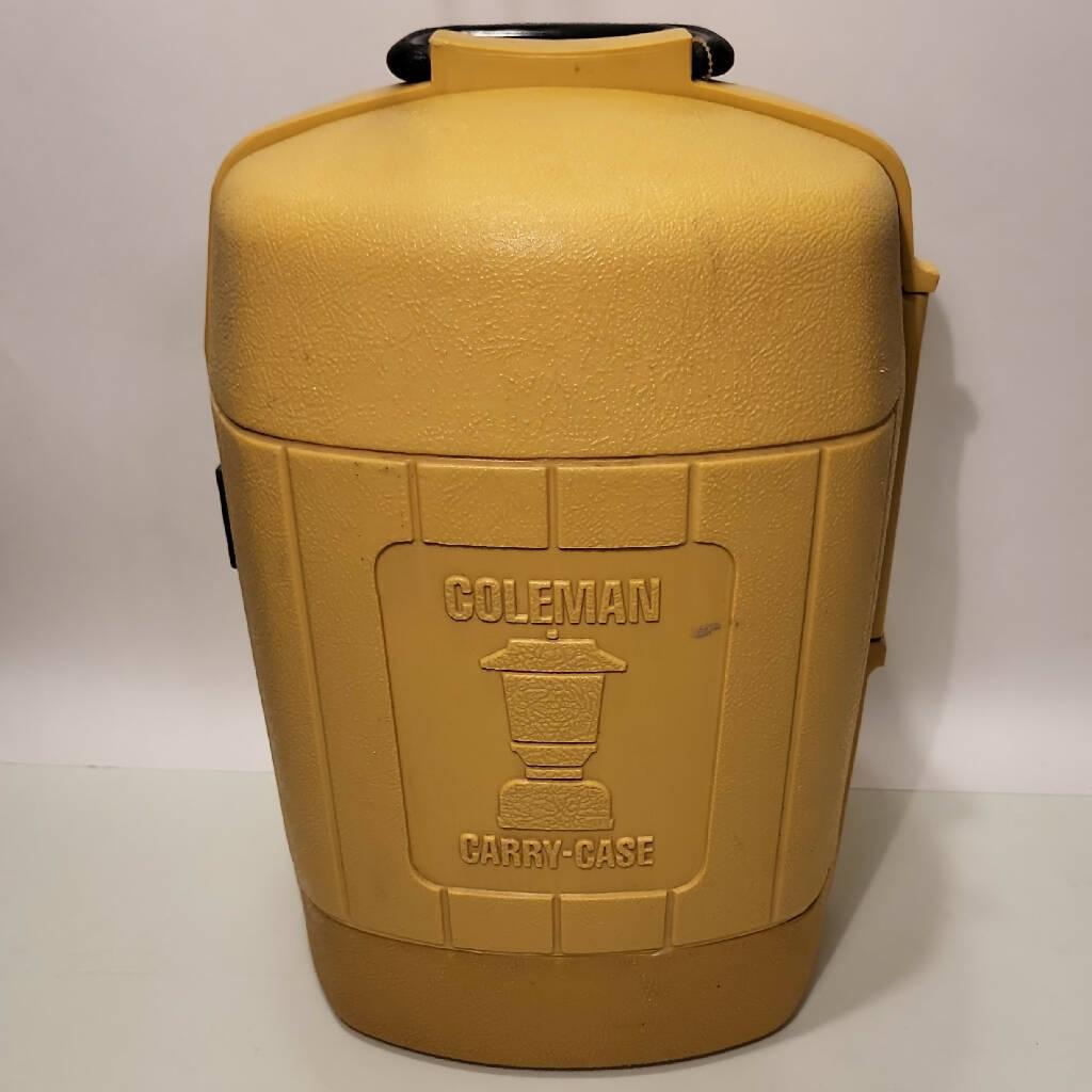 1978 Coleman Camp Lantern Model 275 with Pyrex Glass & Yellow Clamshell Hard Carrying Case - trèsBin