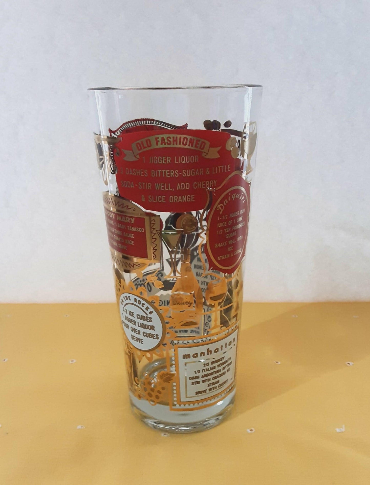 Vintage Barware Mix Drink Glass Shaker with Stirrer - trèsBin