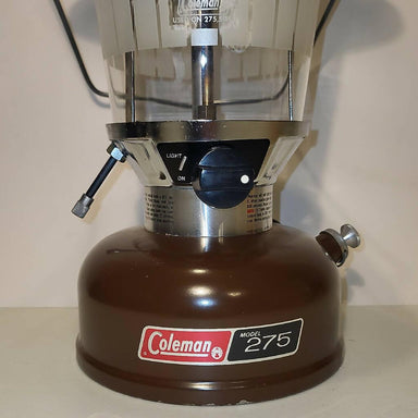 1978 Coleman Camp Lantern Model 275 with Pyrex Glass & Yellow